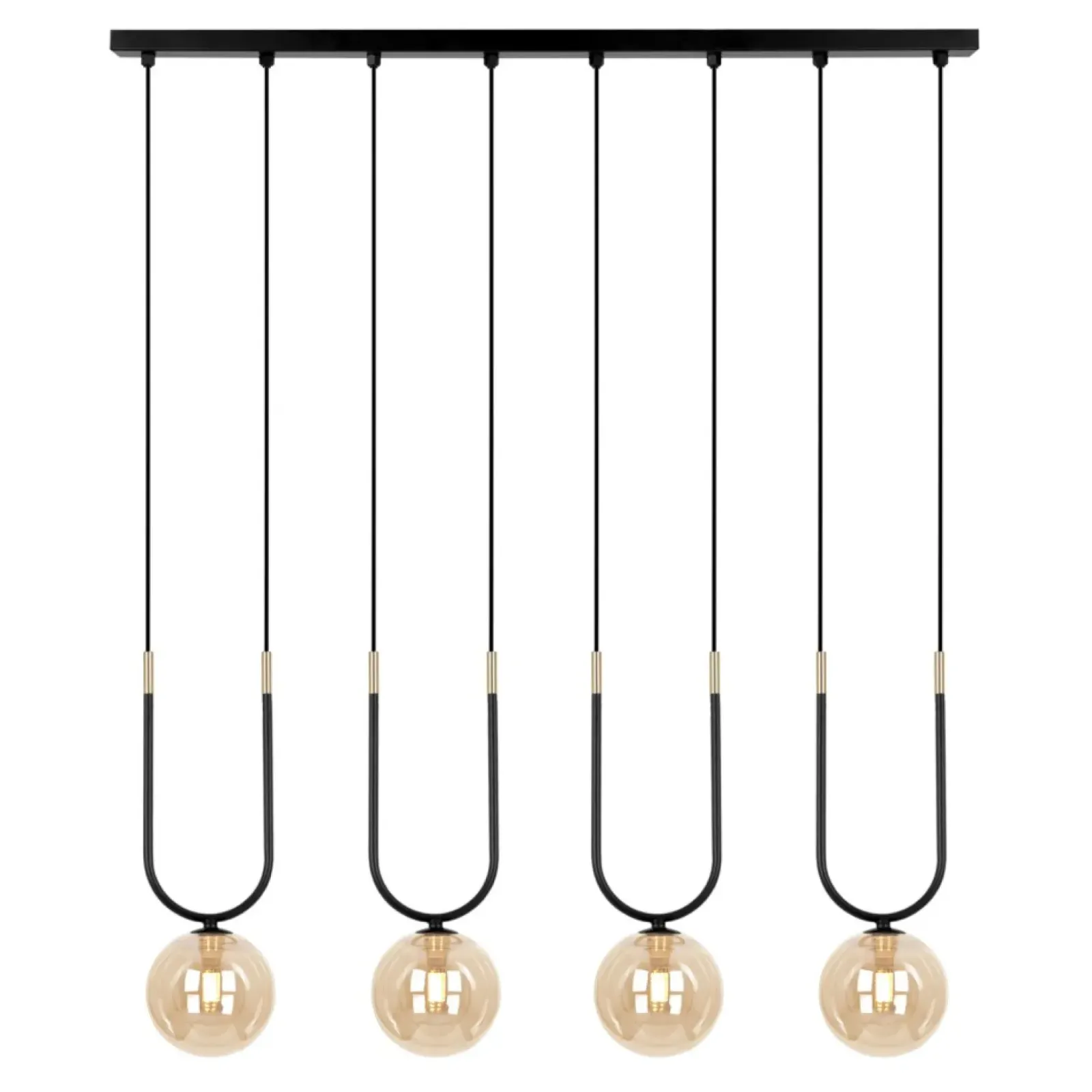 Sklep Kaja Poczwórna lampa wisząca nad wyspę kuchenną K-5597 z serii GOLDI Best