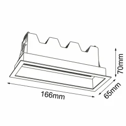 Sklep Kaja Podtynkowa lampa ze światłem LED 10W 3000K ANT 3048 A-GLARE | Kaja* Lampy Led|Oprawy Podtynkowe