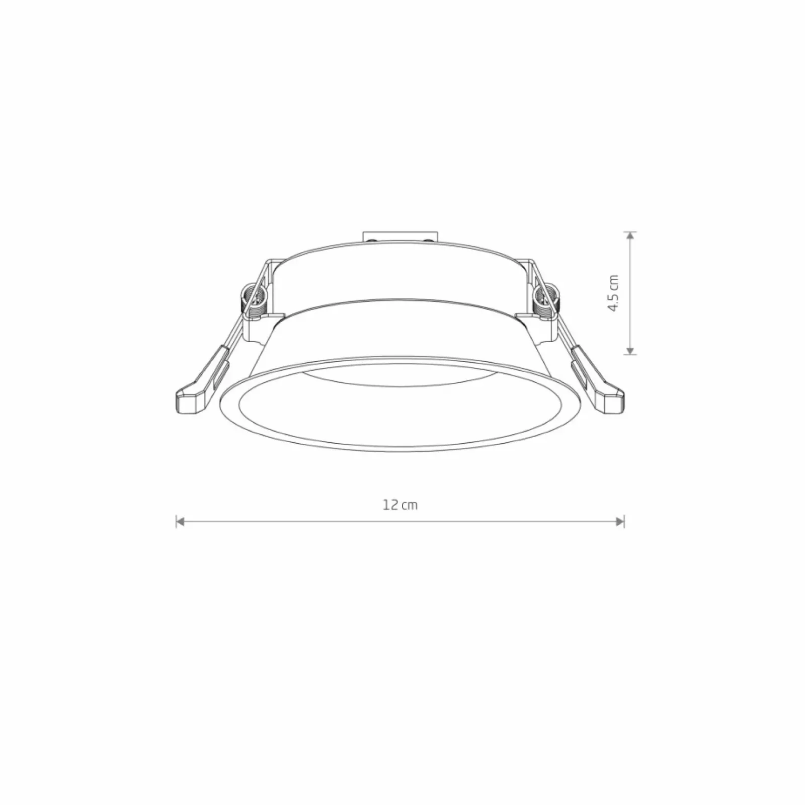Sklep Kaja Podtynkowa okrągła lampa, gwint GX53 ⌀12cm 10842 UNO | Kaja* Oprawy Podtynkowe