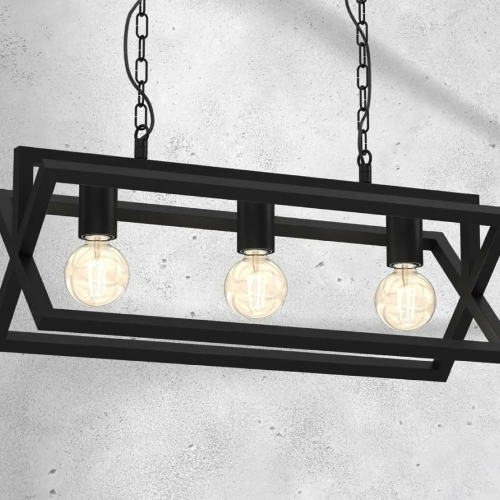 Sklep Kaja Podłużna, czarna lampa wisząca na trzy żarówki MLP8563 z serii ARNOLD | Kaja Ośw Clearance