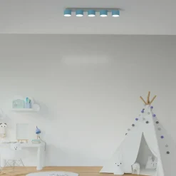 Sklep Kaja Podłużna lampa sufitowa, pięć punktów świetlnych MLP7552 z serii DIXIE | Kaja Oś Fashion
