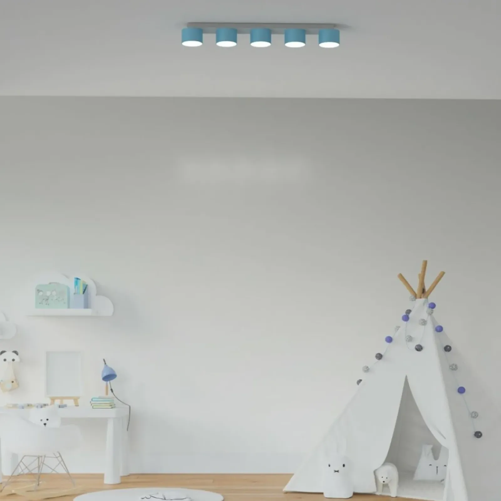 Sklep Kaja Podłużna lampa sufitowa, pięć punktów świetlnych MLP7552 z serii DIXIE | Kaja Oś Fashion