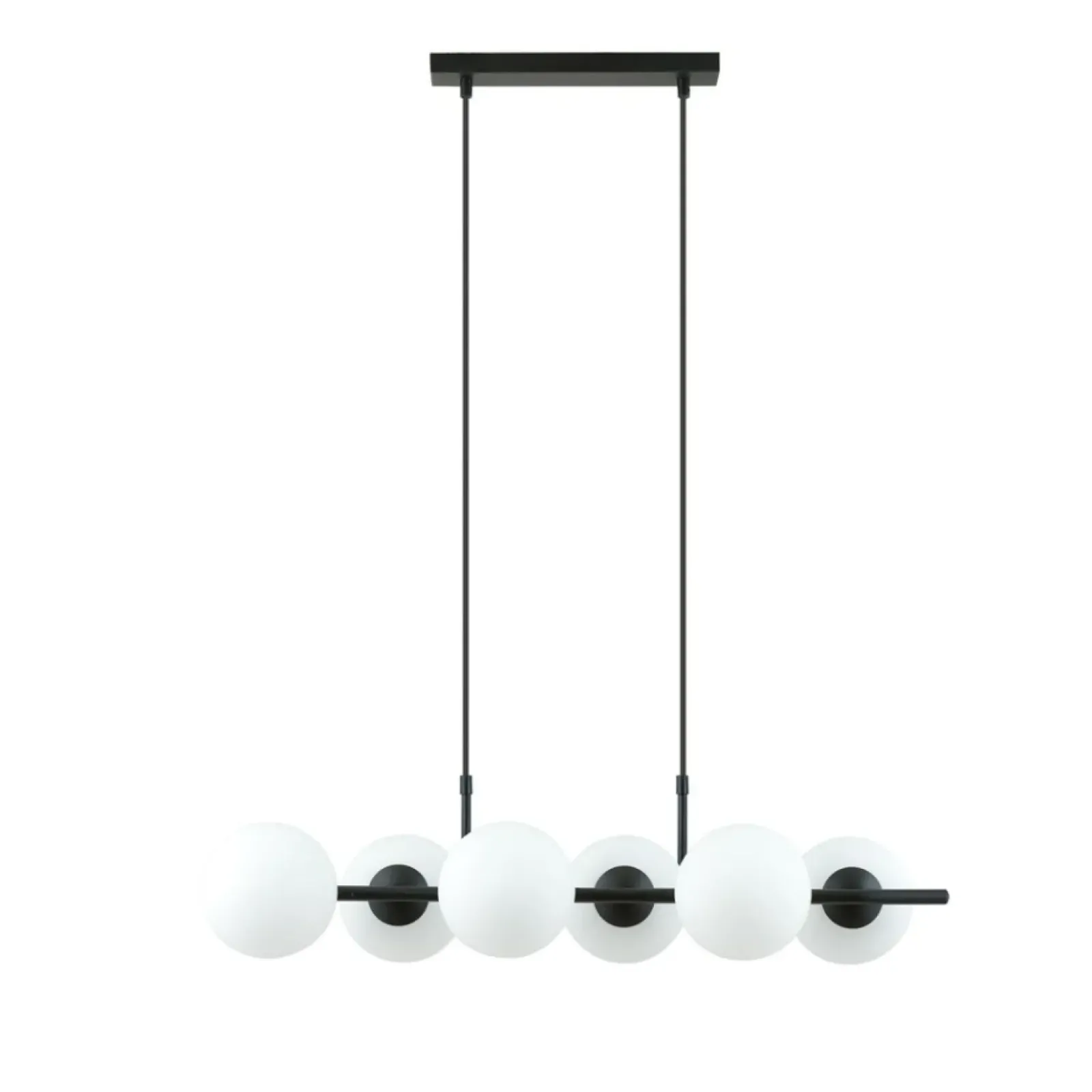 Sklep Kaja Podłużna, ozdobna lampa nad stół z 6 kloszami 1205/6 z serii RORY czarny Best Sale