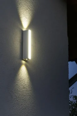 Sklep Kaja Podużny kinkiet elewacyjny, dwa źródła światła M1401 DG z serii TIN | Kaja Oświe* Kinkiety Ogrodowe