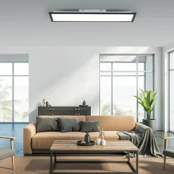 Sklep Kaja Podłużny plafon LED o ciepłej barwie światła 14741-18 z serii FLAT* Plafony Nowoczesne|Lampy Led