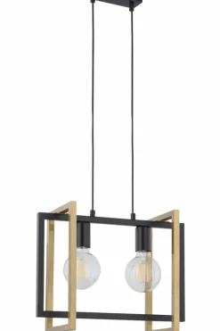 Sklep Kaja Podwójna, czarno-złota lampa wisząca do sypialni SIG 32232 EDEN New