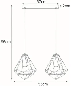 Sklep Kaja Podwójna, dekoracyjna lampa wisząca K-4811 GOLD | Kaja Oświetlenie Flash Sale
