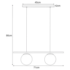 Sklep Kaja Podwójna lampa wisząca, nad wyspę w kuchni K-4965| Kaja Oświetlenie Store