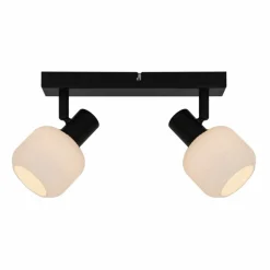 Sklep Kaja Podwójna listwa sufitowa z białymi kloszami R5021009A-2BSTEM | Kaja Outlet