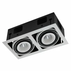 Sklep Kaja Podwójne oczko wpustowe GL7116-2/36W WH+BL ALESSO | Kaja Oświetlenie* Lampy Led|Oprawy Podtynkowe