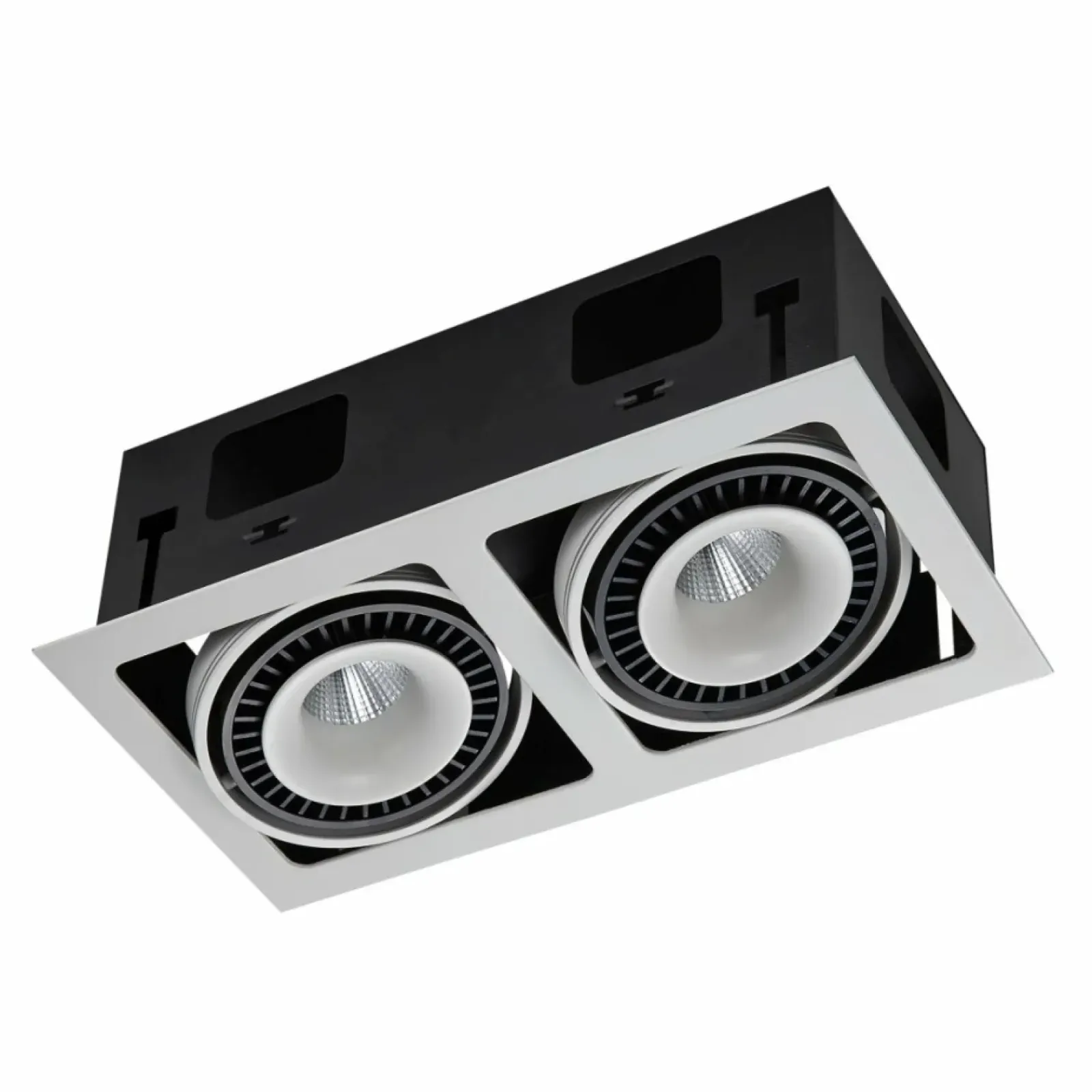 Sklep Kaja Podwójne oczko wpustowe GL7116-2/36W WH+BL ALESSO | Kaja Oświetlenie* Lampy Led|Oprawy Podtynkowe