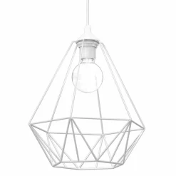 Sklep Kaja Pojedyncza, biała, druciana lampa wisząca MLP7212 BASKET | Kaja Store