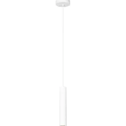 Sklep Kaja Pojedyncza, biała lampa wisząca tuba PND-48930-1-WH LOPUS | Kaja Sale