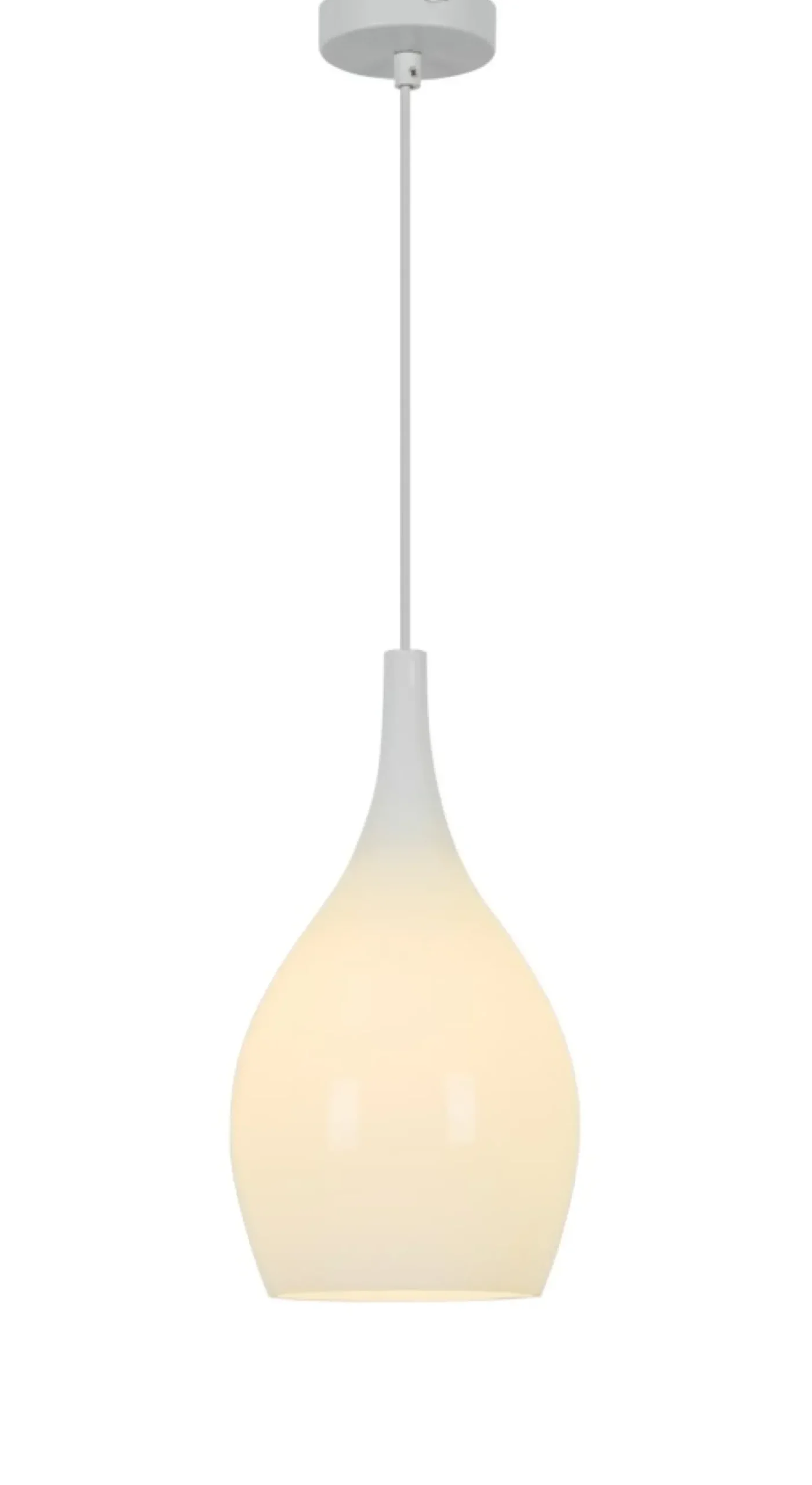 Sklep Kaja Pojedyncza, biała lampa wisząca z kloszem WF 6031-0106 BLANCO | Kaja biały Sale