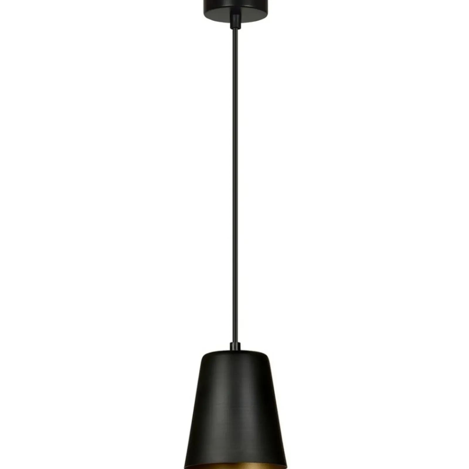 Sklep Kaja Pojedyncza czarno-złota lampa wisząca z kloszem 415/1 | Kaja Fashion