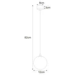 Sklep Kaja Pojedyncza, klasyczna lampa wisząca z kloszem K-5550 z serii ASPEN Shop