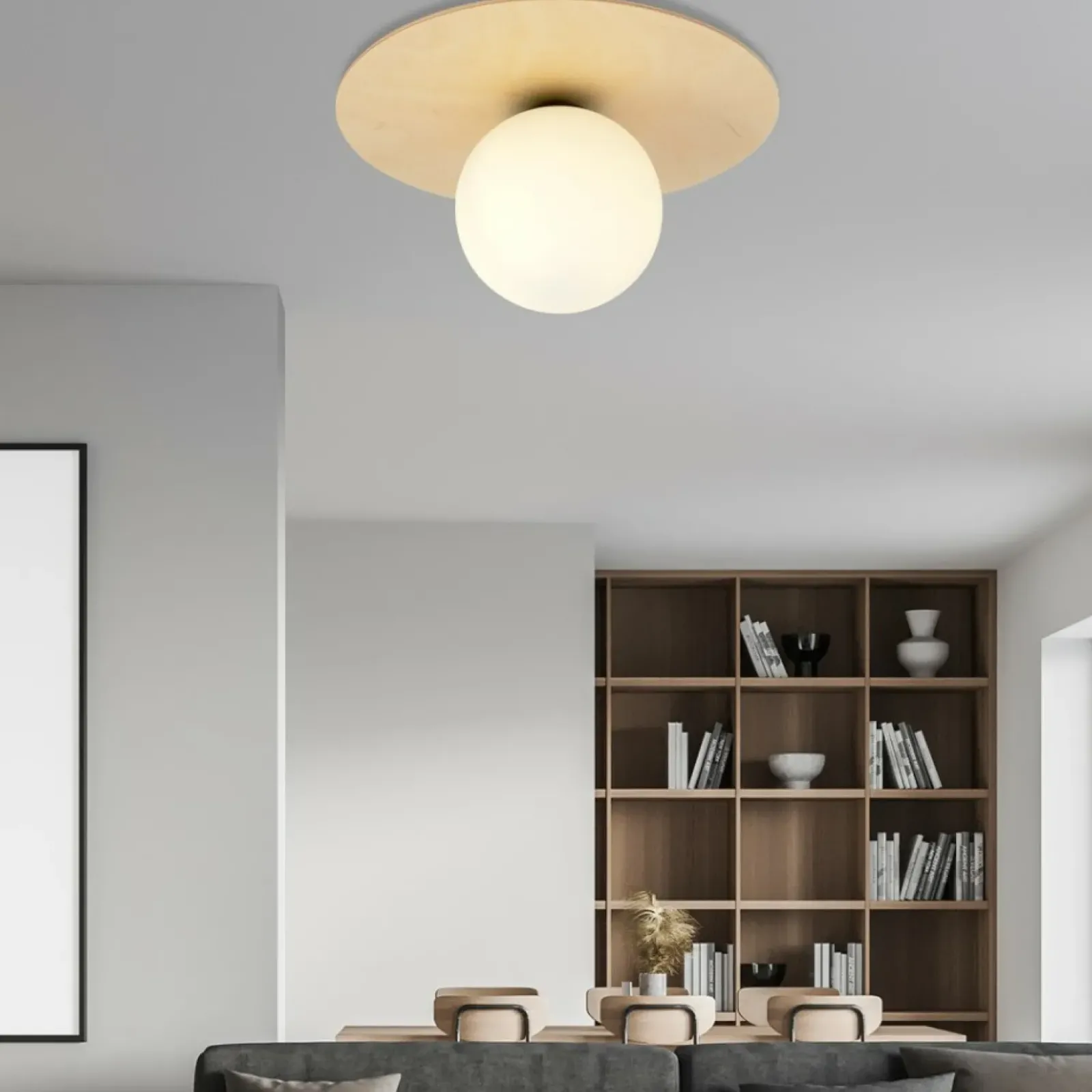 Sklep Kaja Pojedyncza lampa sufitowa z białym kloszem 1142/1B KENZO | Kaja Fashion