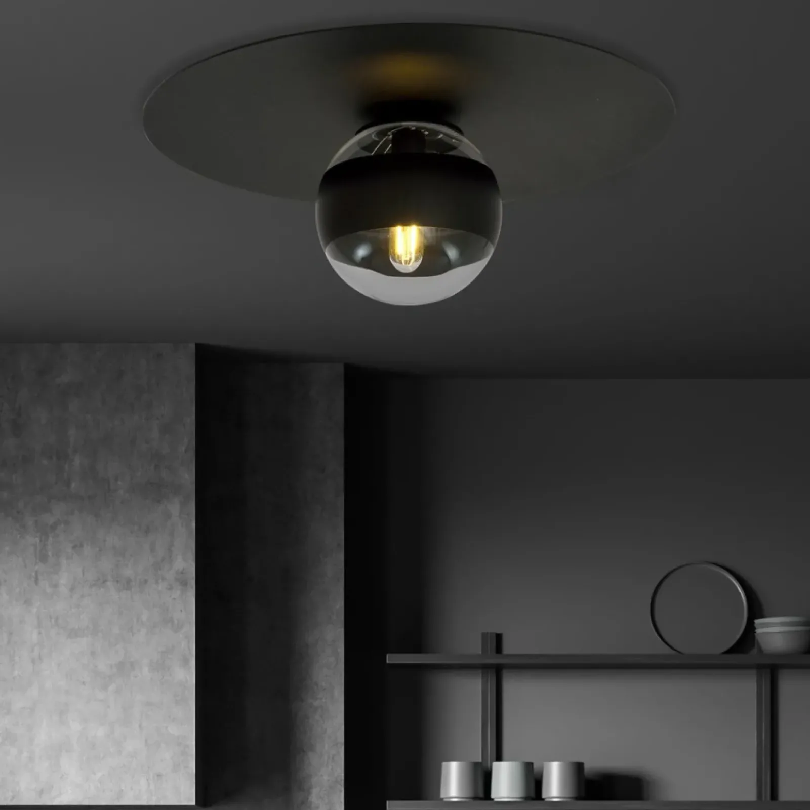 Sklep Kaja Pojedyncza lampa sufitowa z ozdobnym kloszem 1129/1 SOLAR | Kaja Flash Sale