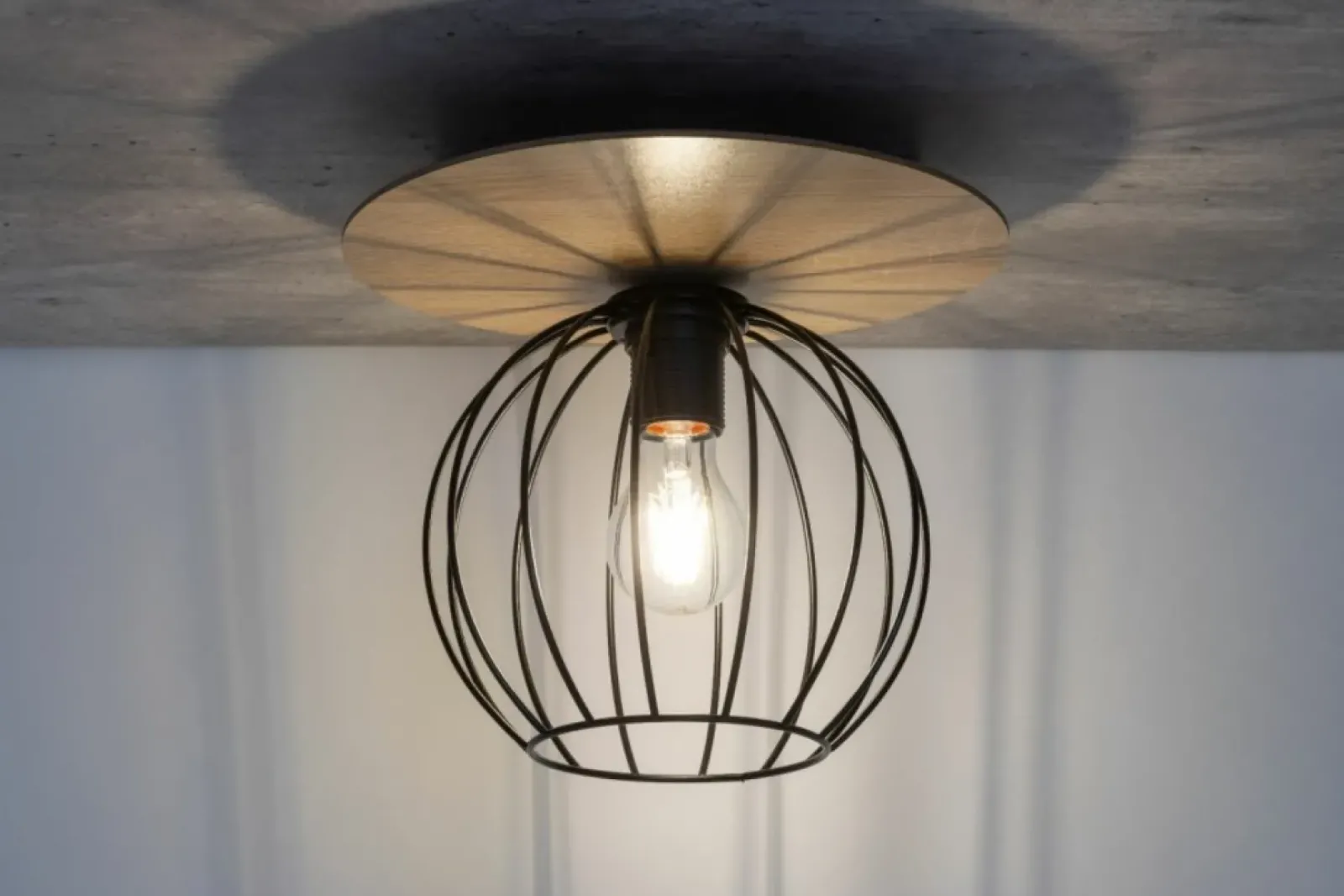 Sklep Kaja Pojedyncza lampa sufitowa z drucianym kloszem SIG 32354 - CYBER KOŁO Clearance