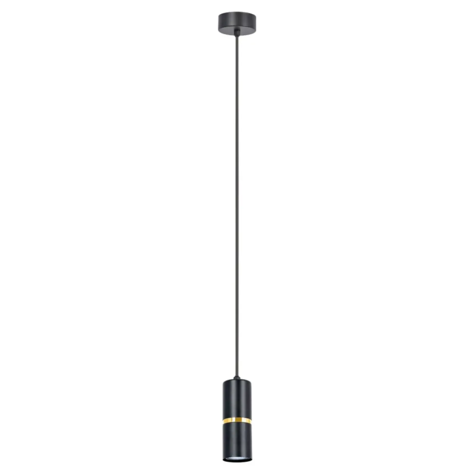 Sklep Kaja Pojedyncza lampa wisząca, czarna tuba z obręczą K-5240 z serii INES Cheap