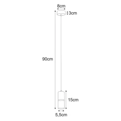 Sklep Kaja Pojedyncza lampa wisząca, czarna tuba z obręczą K-5240 z serii INES Cheap