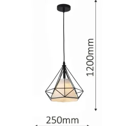 Sklep Kaja Pojedyncza lampa wisząca do jadalni LP-076/1P BK NOLA | Kaja Clearance