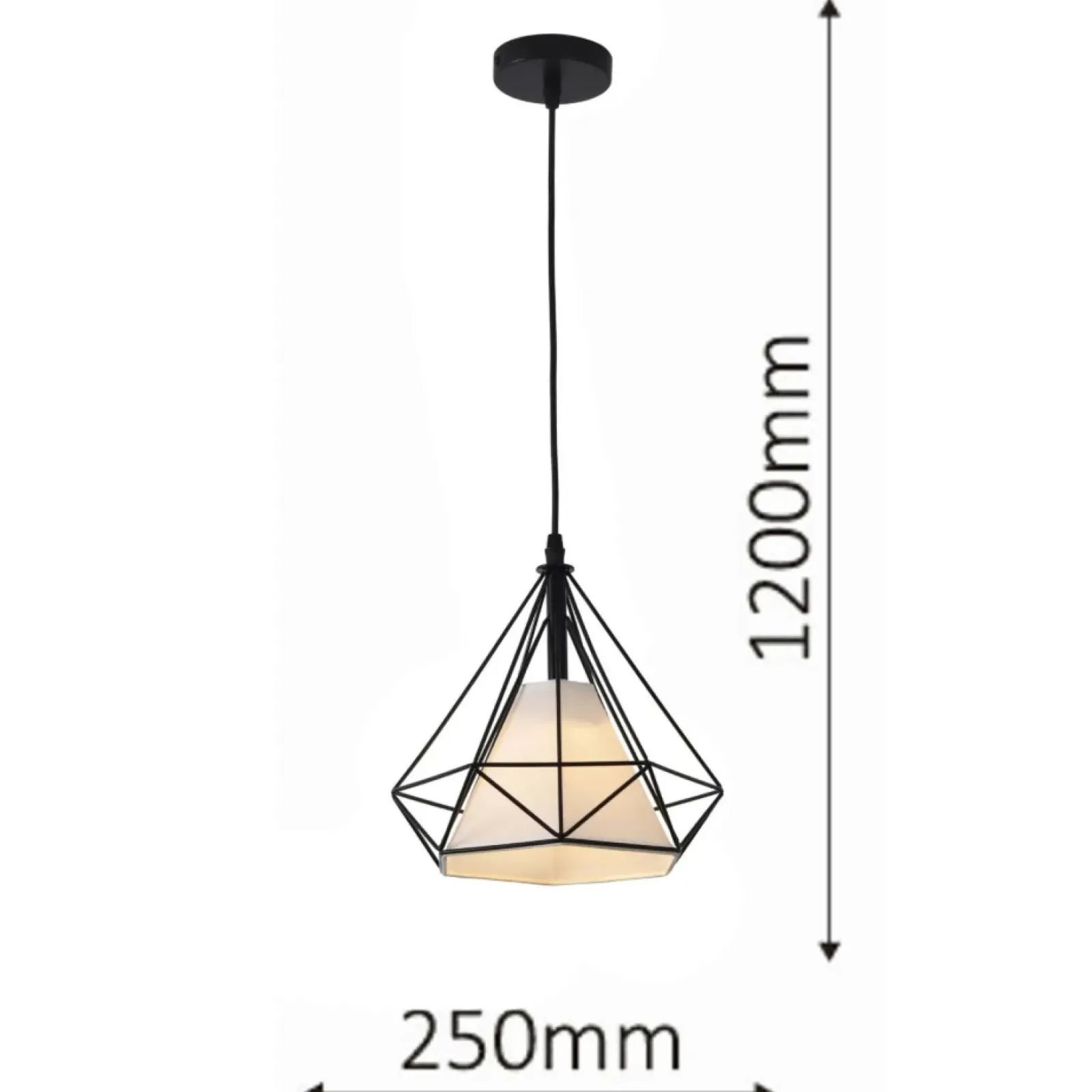 Sklep Kaja Pojedyncza lampa wisząca do jadalni LP-076/1P BK NOLA | Kaja Clearance