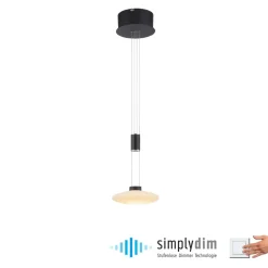 Sklep Kaja Pojedyncza lampa wisząca LED z pamięcią 2080-18 z serii LAUTADA | Kaja czarny Cheap