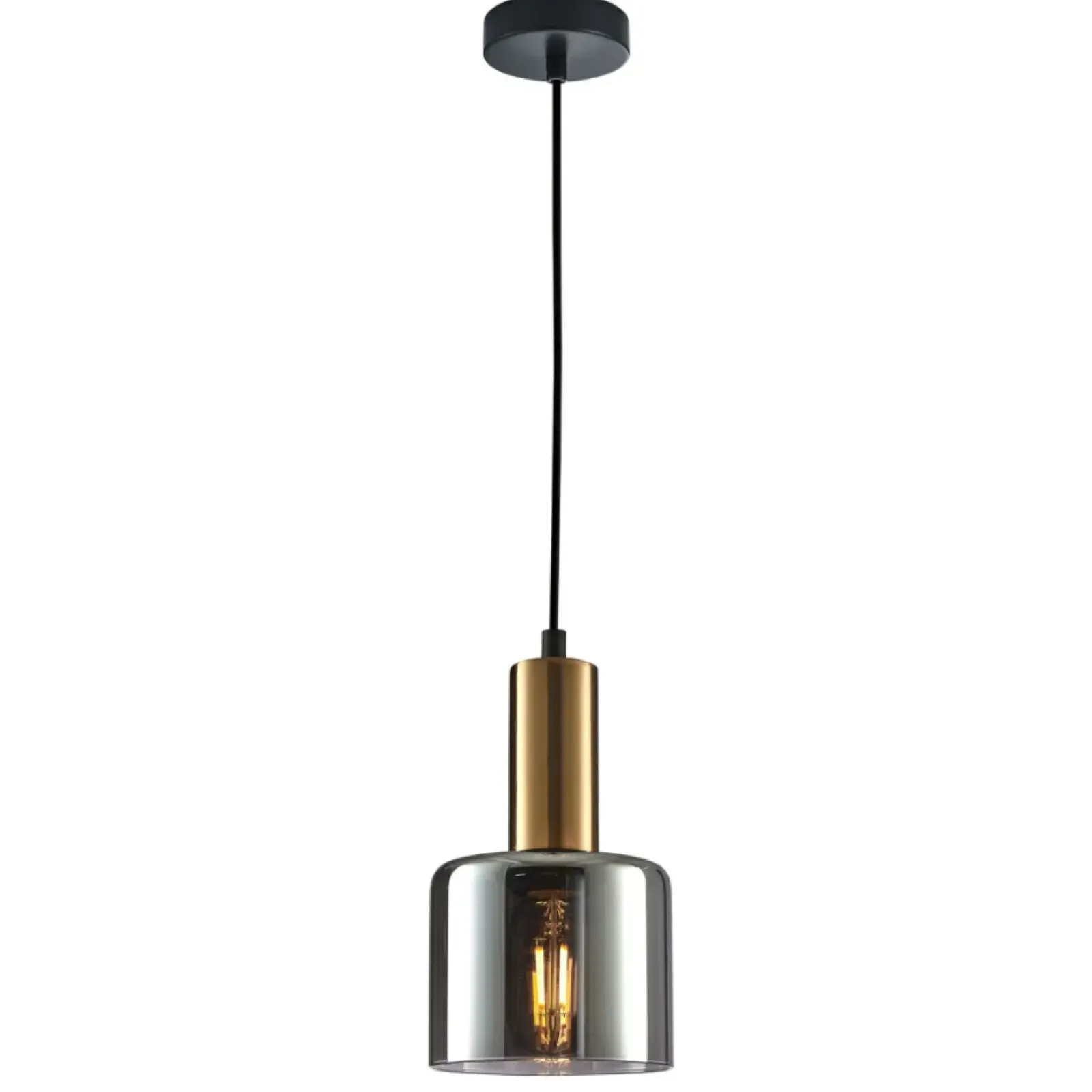 Sklep Kaja Pojedyncza lampa wisząca PND-65342-1-BRO+SG SANTIA | Kaja Oświetlenie Store