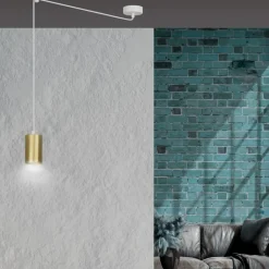 Sklep Kaja Pojedyncza lampa wisząca w kolorze złotym 527/1 | Kaja Oświetlenie Cheap