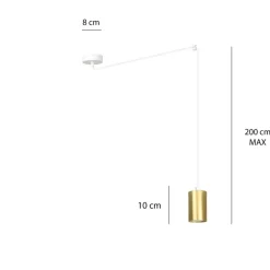 Sklep Kaja Pojedyncza lampa wisząca w kolorze złotym 527/1 | Kaja Oświetlenie Cheap