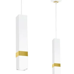Sklep Kaja Pojedyncza lampa wisząca w kolorze bieli i złota MLP6275 z serii VIDAR | Kaja Oś Outlet