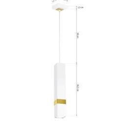 Sklep Kaja Pojedyncza lampa wisząca w kolorze bieli i złota MLP6275 z serii VIDAR | Kaja Oś Outlet