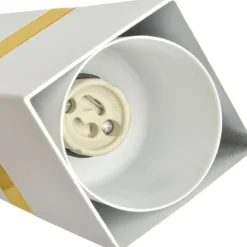 Sklep Kaja Pojedyncza lampa wisząca w kolorze bieli i złota MLP6275 z serii VIDAR | Kaja Oś Outlet
