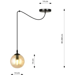 Sklep Kaja Pojedyncza lampa wisząca w kolorze miodowym 938/1 | Kaja Oświetlenie Best
