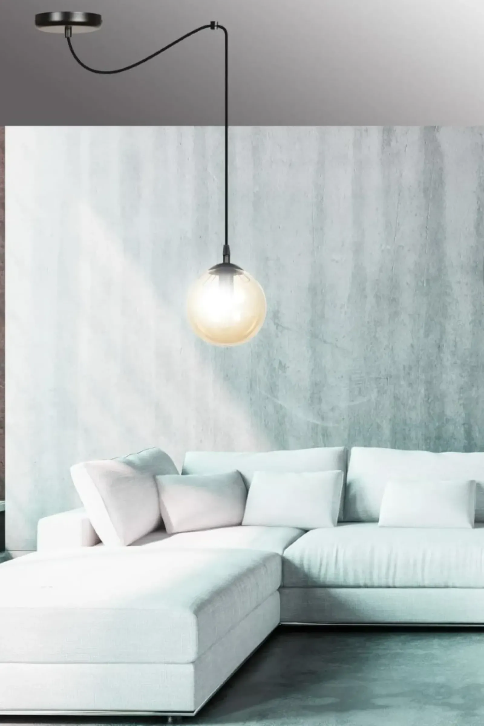 Sklep Kaja Pojedyncza lampa wisząca w kolorze miodowym 938/1 | Kaja Oświetlenie Best