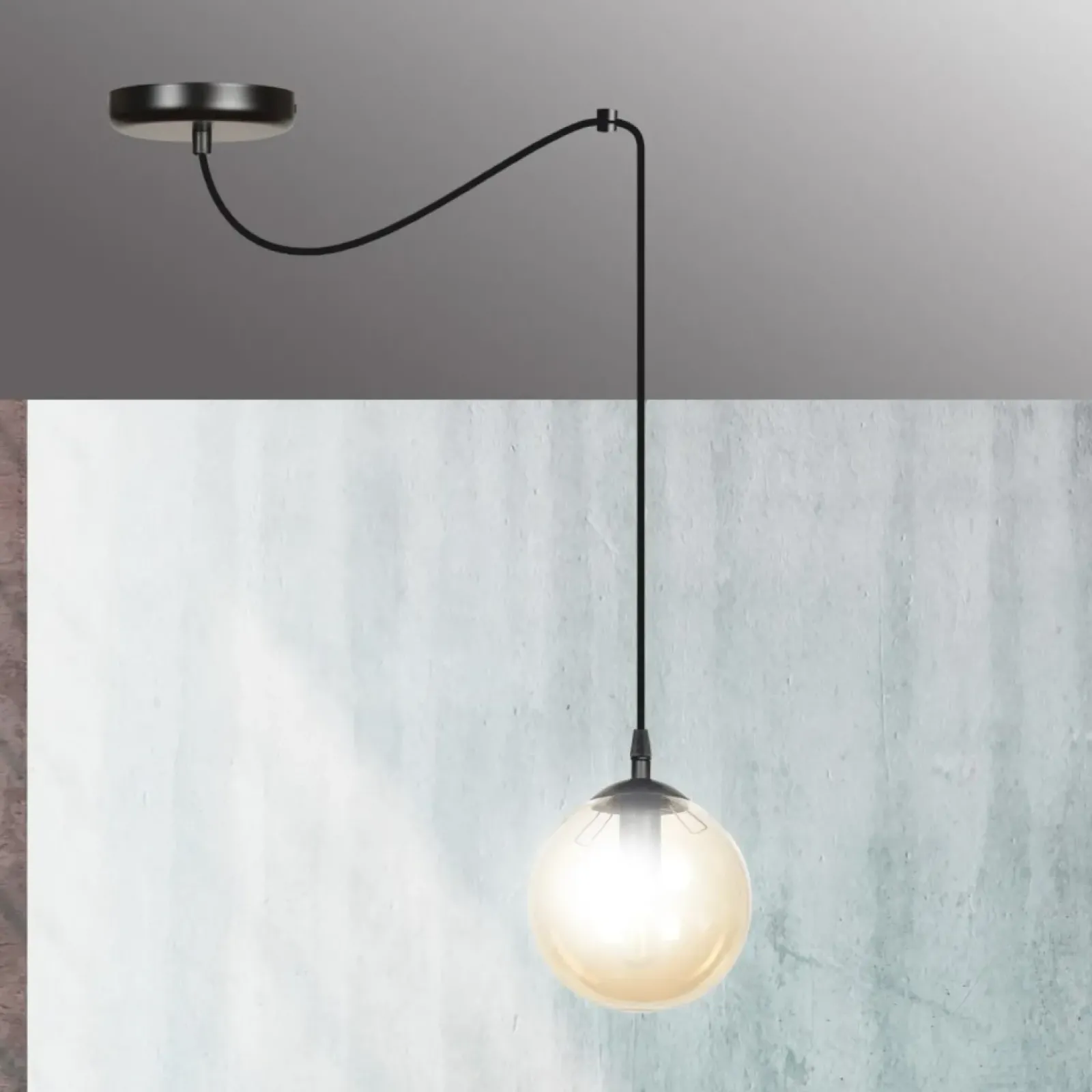 Sklep Kaja Pojedyncza lampa wisząca w kolorze miodowym 938/1 | Kaja Oświetlenie Best