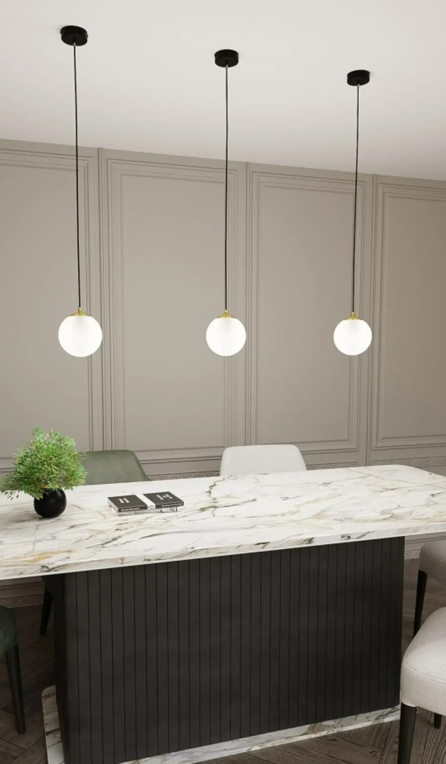Sklep Kaja Pojedyncza lampa wisząca z kulistym kloszem 1243/1 z serii ROYAL Online