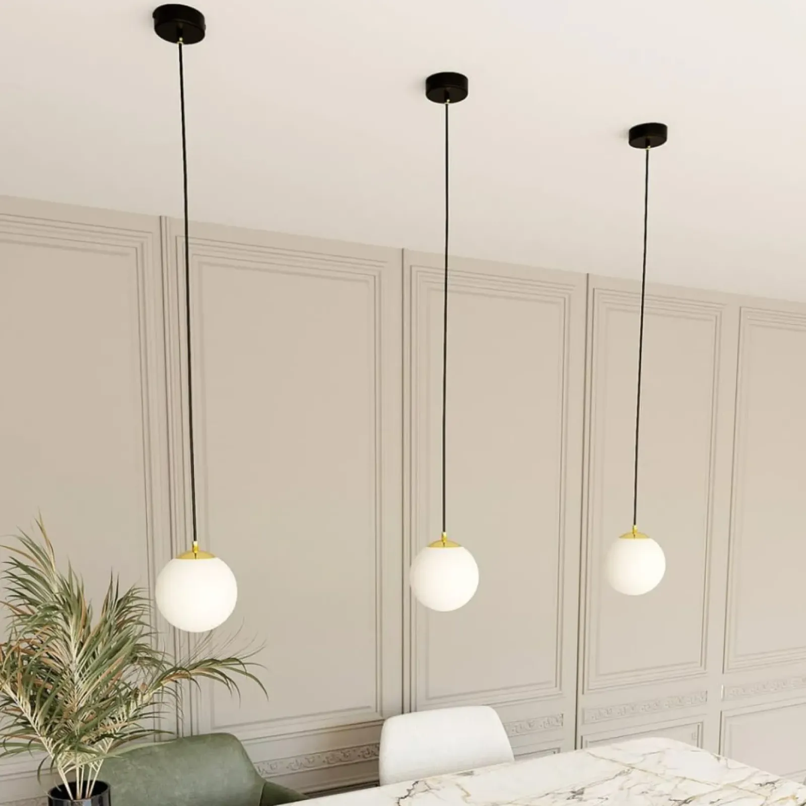 Sklep Kaja Pojedyncza lampa wisząca z kulistym kloszem 1243/1 z serii ROYAL Online