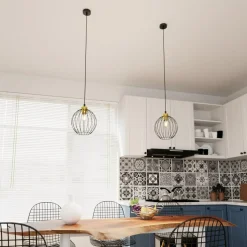 Sklep Kaja Pojedyncza lampa wisząca z drucainym kloszem 1368/1 z serii NANDO Cheap
