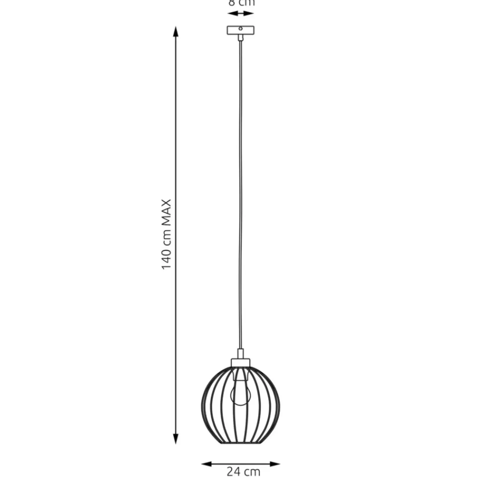 Sklep Kaja Pojedyncza lampa wisząca z drucainym kloszem 1368/1 z serii NANDO Cheap