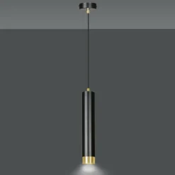 Sklep Kaja Pojedyncza lampa wisząca ze złotym elementem 644/1 | Kaja Oświetlenie Fashion