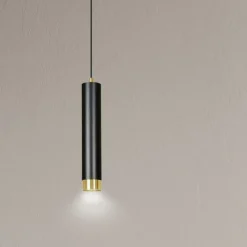 Sklep Kaja Pojedyncza lampa wisząca ze złotym elementem 644/1 | Kaja Oświetlenie Fashion
