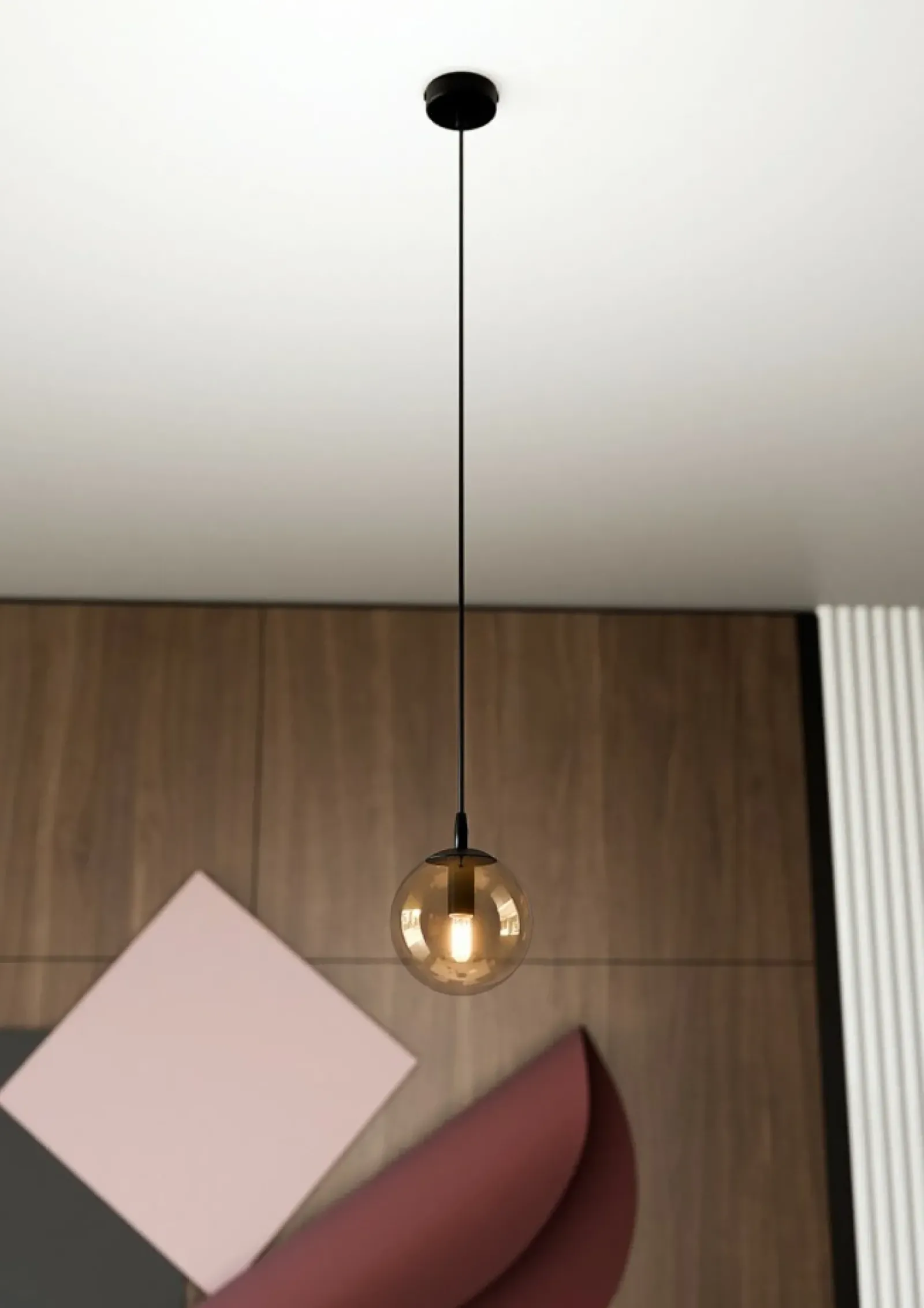 Sklep Kaja Pojedyncza lampa wisząca z miodowym kloszem 713/1 | Kaja Oświetlenie Cheap