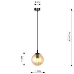 Sklep Kaja Pojedyncza lampa wisząca z miodowym kloszem 713/1 | Kaja Oświetlenie Cheap