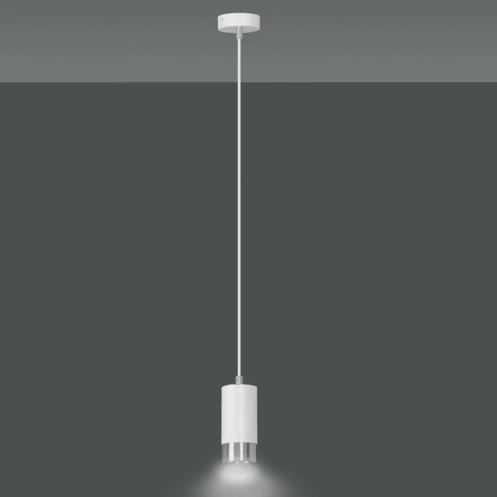 Sklep Kaja Pojedyncza lampa wisząca ze srebrnym zdobieniem 814/1 | Kaja Store