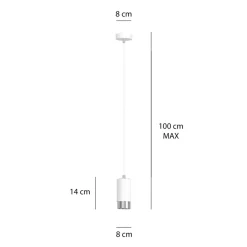Sklep Kaja Pojedyncza lampa wisząca ze srebrnym zdobieniem 814/1 | Kaja Store