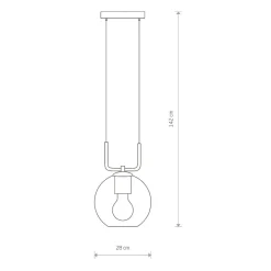 Sklep Kaja Pojedyncza lampa wisząca z dymionym kloszem 9364 | Kaja Oświetlenie czarny Shop