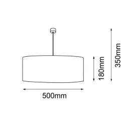 Sklep Kaja Pojedyncza lampa wisząca z dużym abażurem ANT 5186 LAMEGO | Kaja Store