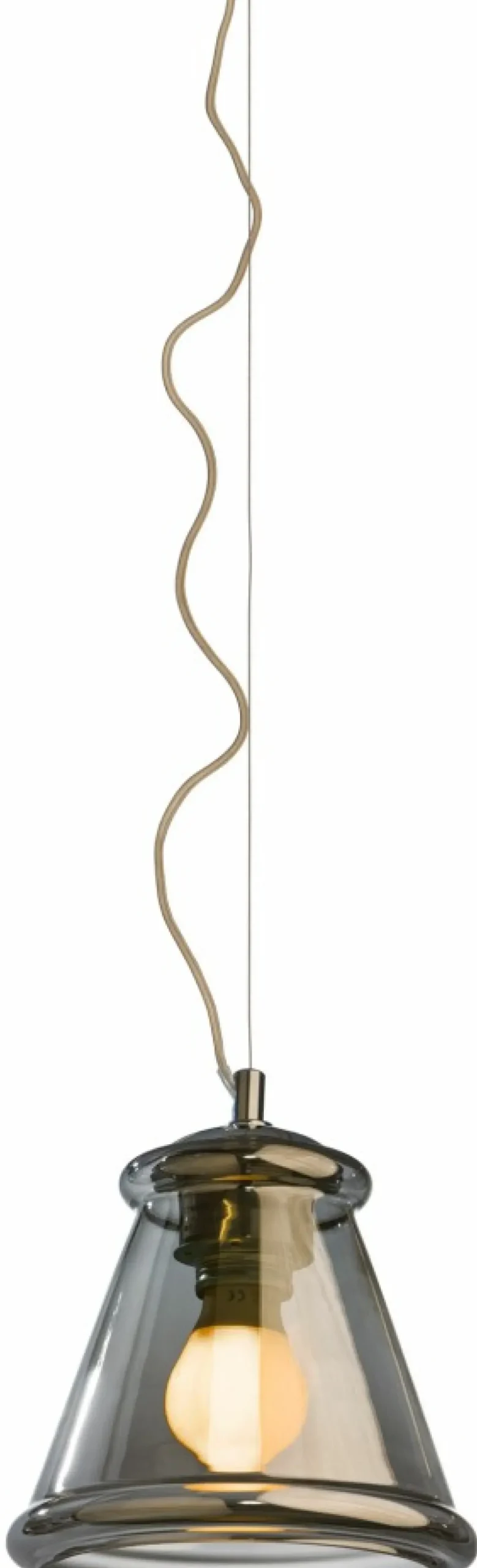 Sklep Kaja Pojedyncza lampa wisząca z ozdobnym kloszem AZ0453 KEN | Kaja dymiony Fashion